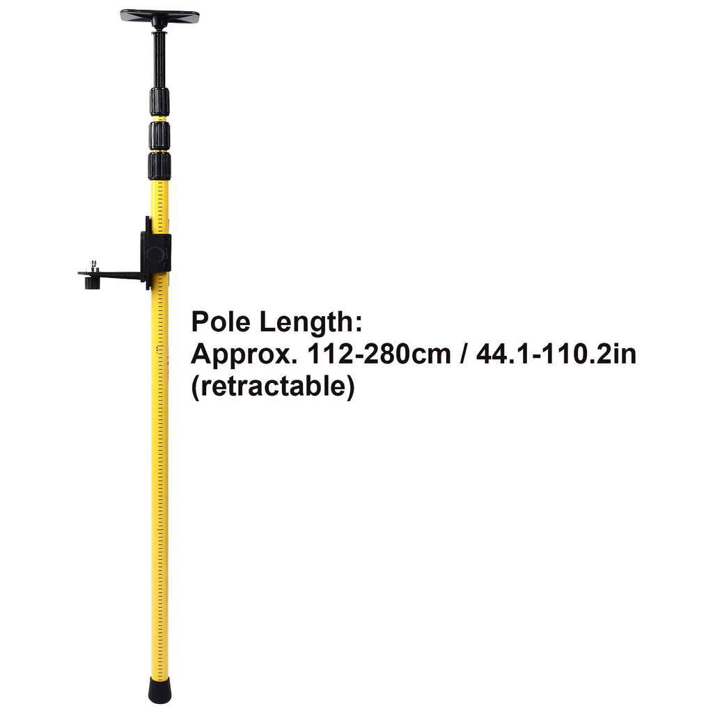 2.8 Mesure de nivellement laser Pole télescoping Pole de montage réglable pour Rotary et Line Las