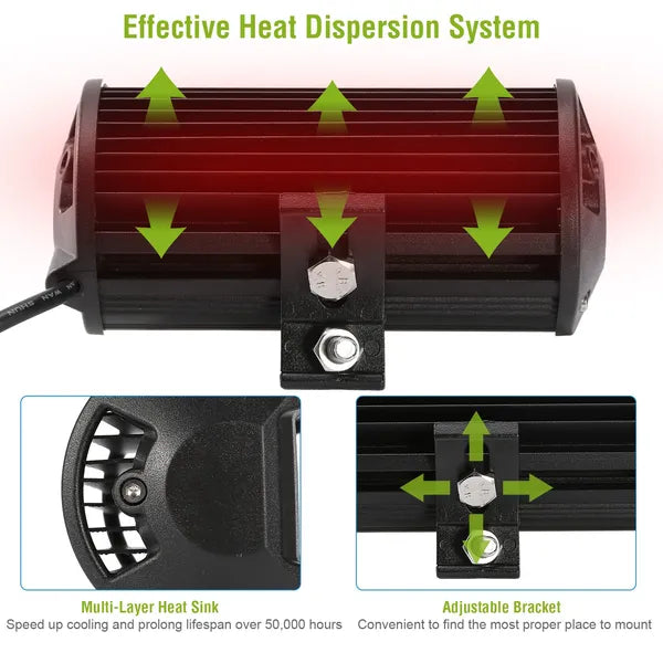 7in LED Light Bar 120W 12000LM LED lumières de travail lumières de conduite hors route IP67 étanche