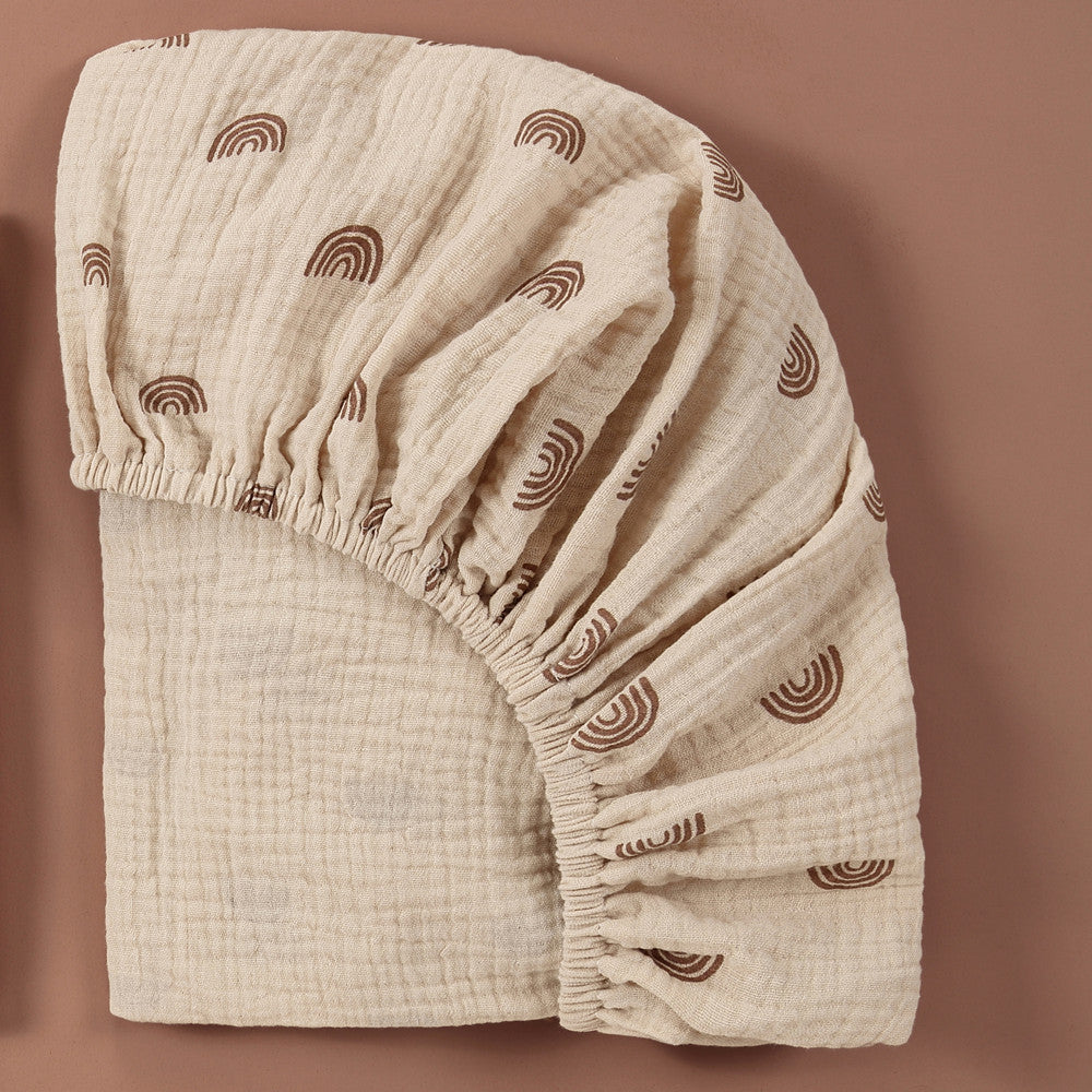 Feuille de gauze en coton intégral, imprimée pour bébé européenne et américaine