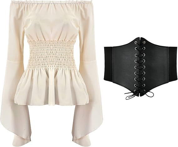 Chemise minimaliste style Renaissance pour femmes