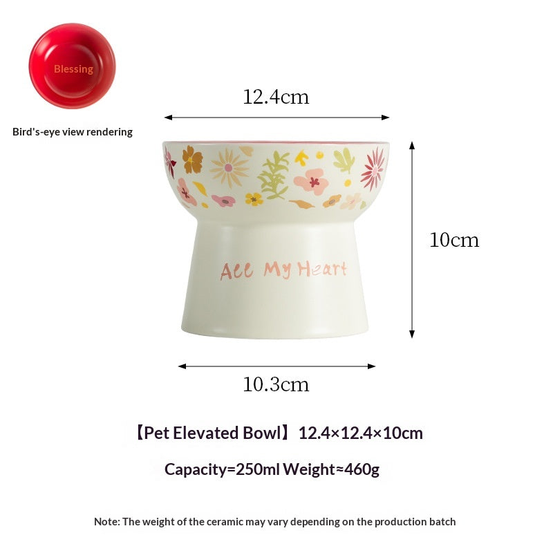 Lacy Ceramic Fu Pet Bowl