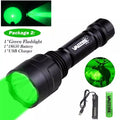 Puissante lampe de poche rouge C8 Tactical Vert Rouge Torche blanche