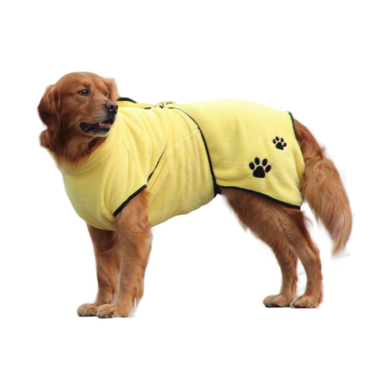 Pyjamas doux et absorbant pour animaux de compagnie brodés peignoirs Pyjamas de Corail