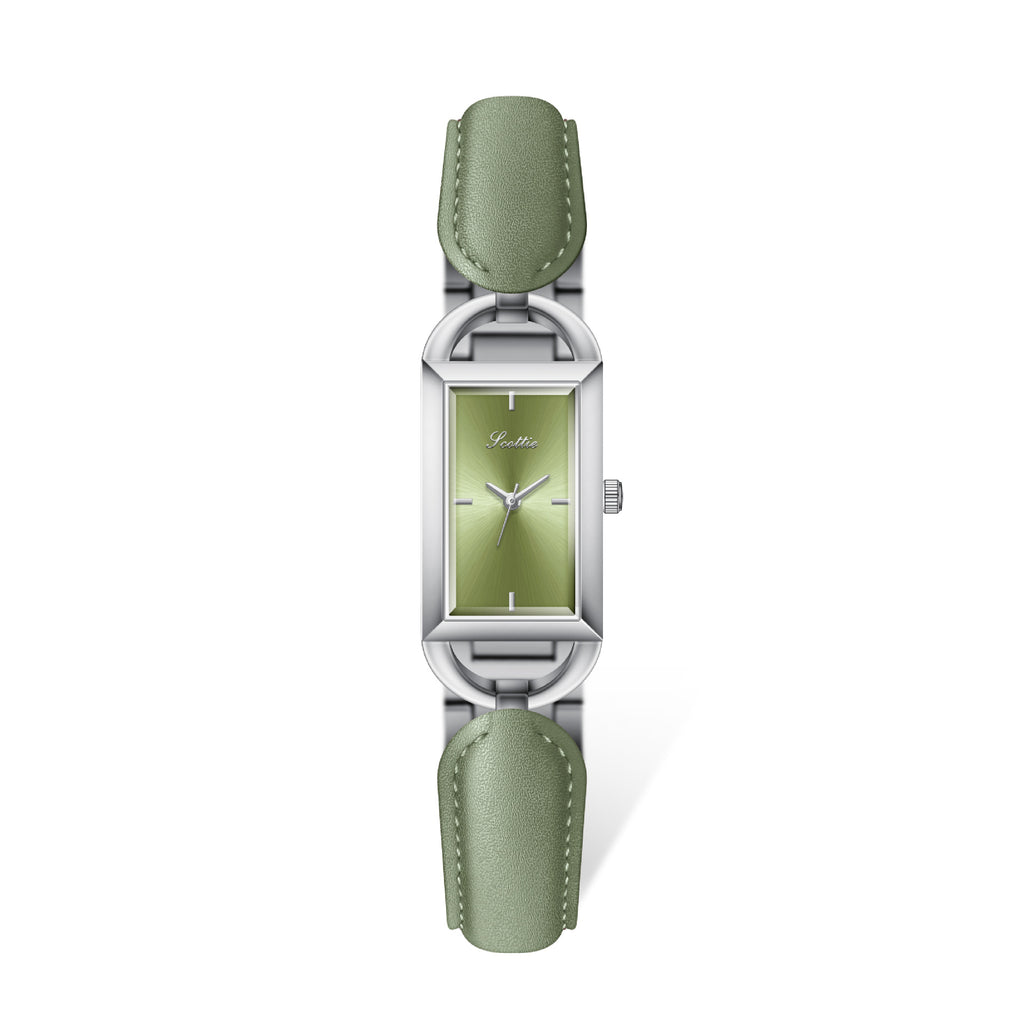 Bracelet en cuir carré montre