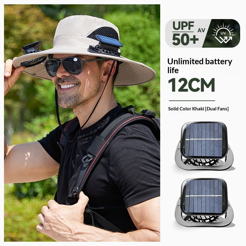 Chapeau d'éventail de pulvérisation Cooling Sunshade Chapeau Fisherman