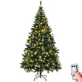 7 FT Arbre de Noël artificiel enneigé avec bricolage 150 lumières chaudes
