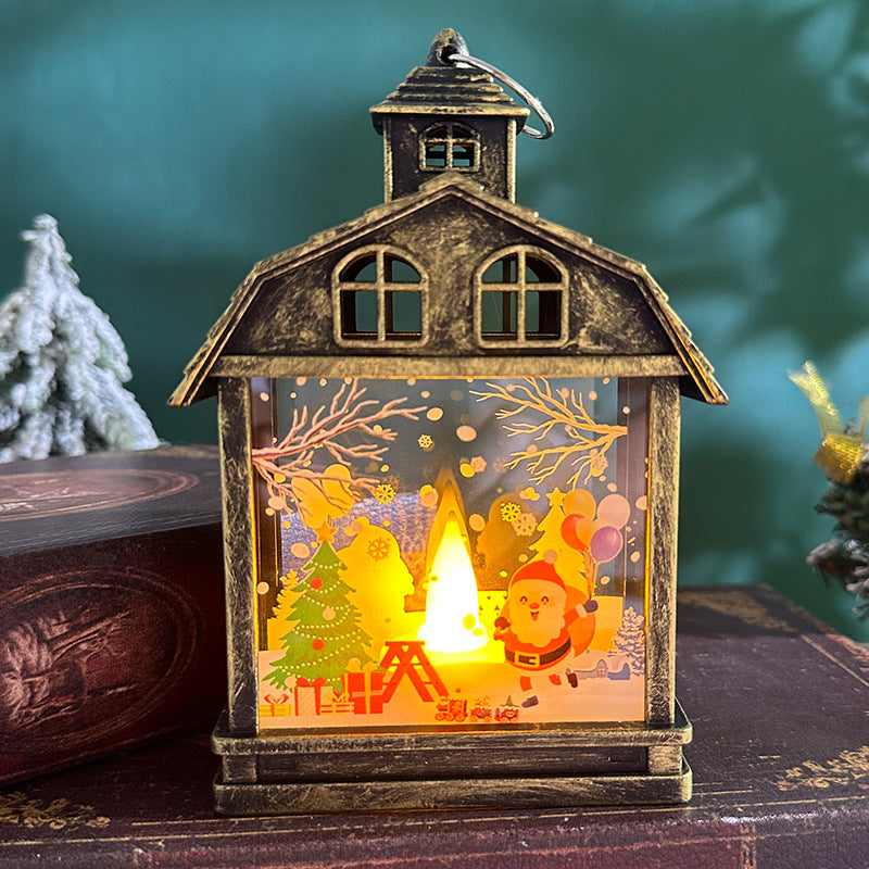 Décorations de Noël Rétro Satchel Night Light Ornements de Noël Arbre suspendu Vent