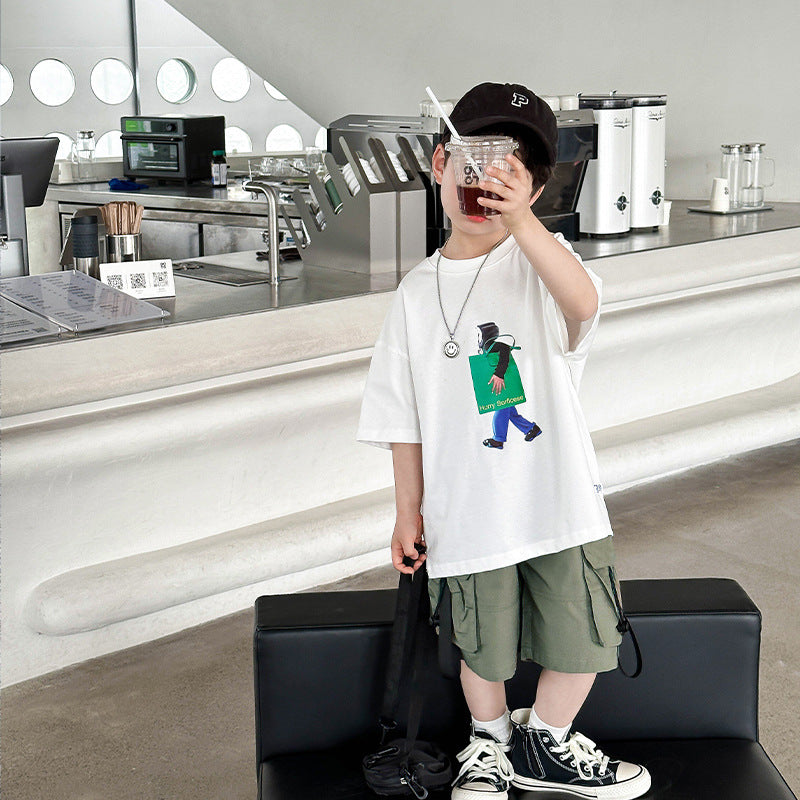 Vêtements de travail Short Été Outer Porter Bébé Loisirs Cinquième pantalon