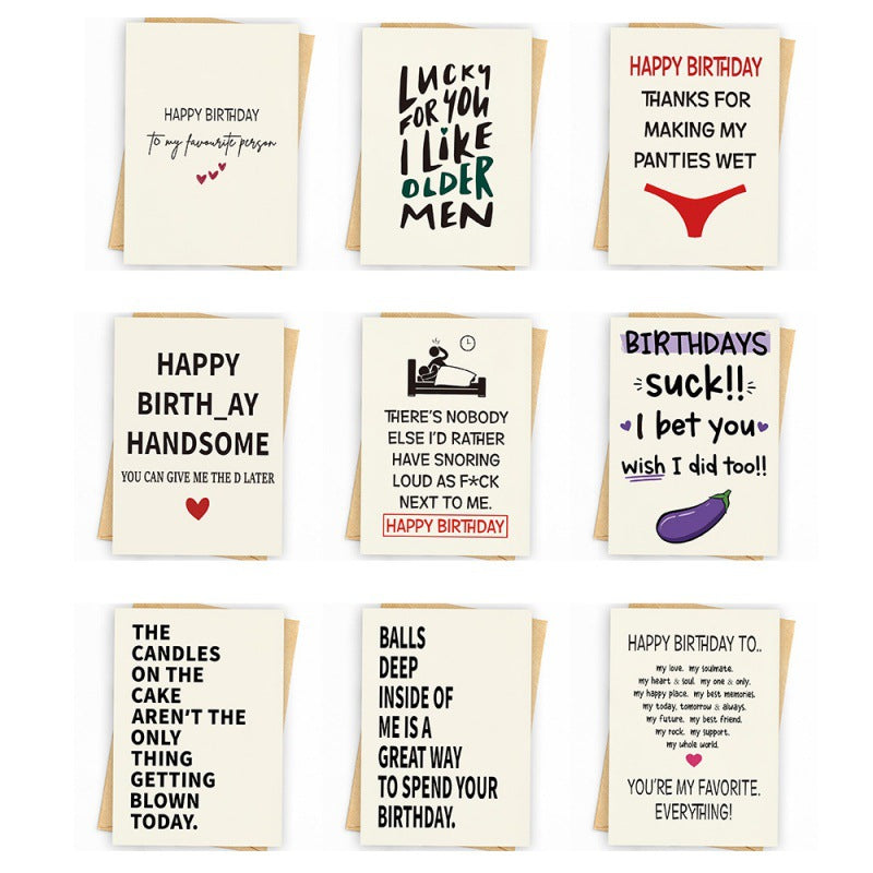 Une carte de voeux humoristique pour un cadeau d'anniversaire