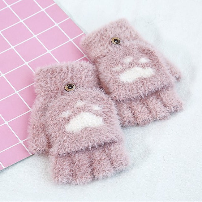 Gants de griffe de chat à moitié pointu