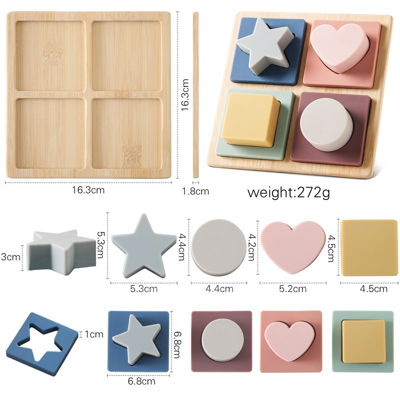 Puzzle de reconnaissance de la forme de silicone comestible