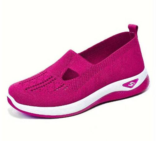 Vieux Beijing Cloth Chaussures Femmes Shallow Bouche Mesh Respirant Non-dérapant Soft Bottom Slip-on