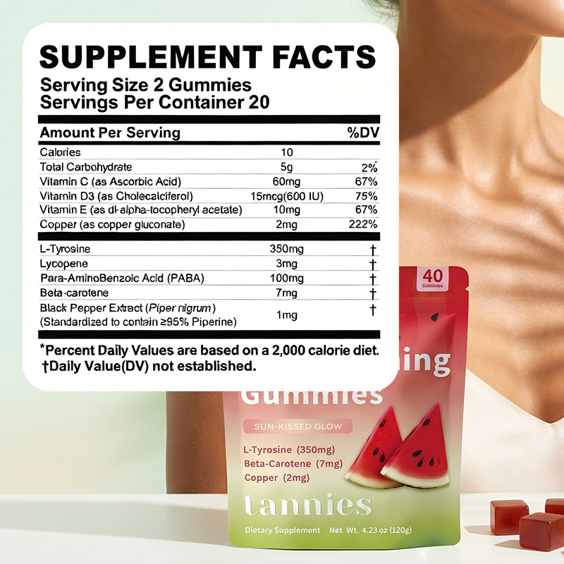 Daily Tanning Gummies - Watermelon Flavor