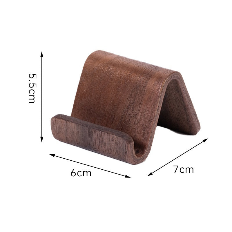 Walnut Lazy Wooden Portable Cell Phone Stand