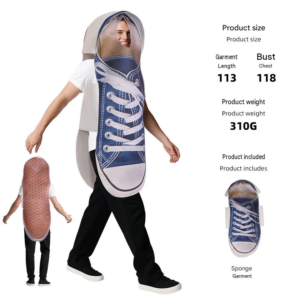Halloween Couples Toile Chaussures Cosplay Outfit Prank Costume de fête Performance porter