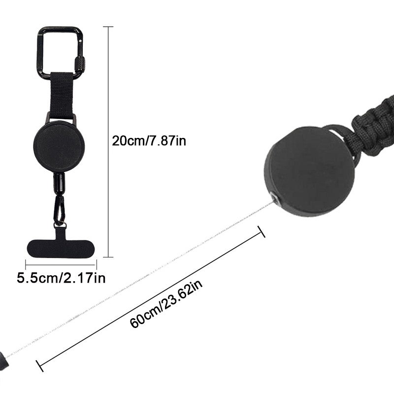 Support de téléphone antivol rétractable Bracelet de téléphone Lanyard