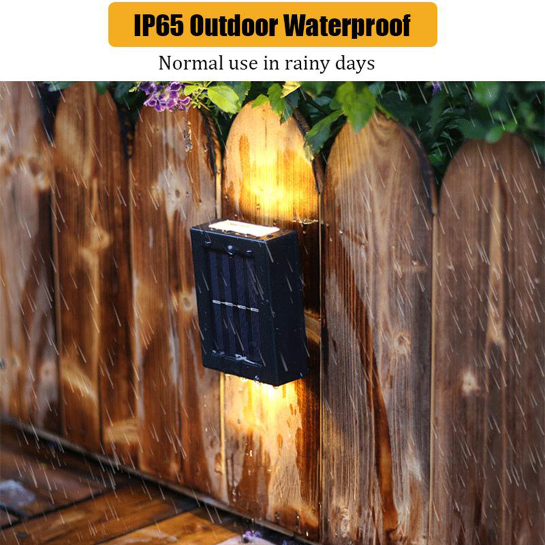 Pack de 2 Solar Outdoor Wall Light - Imperméable pour jardin et patio