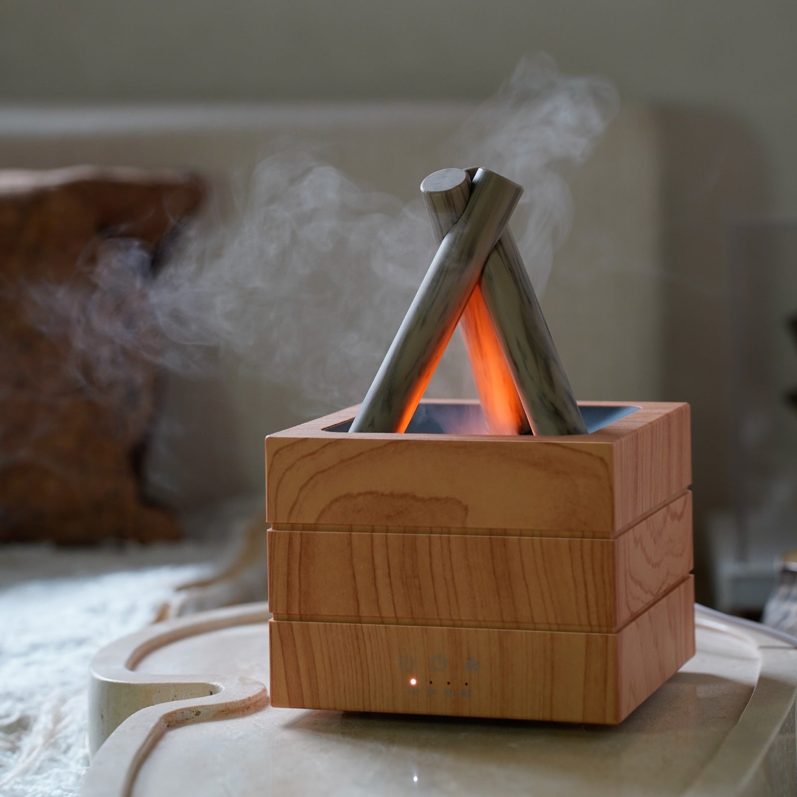 Diffuseur d'aromathérapie à feu de camp pour usage domestique Effet de flamme coloré