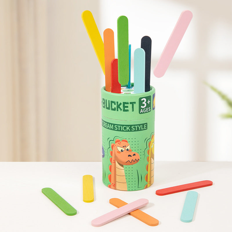 Jouet de puzzle en seau de tri de couleur pour l'éducation des jeunes enfants