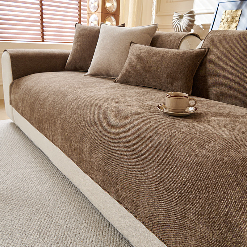 Couvercle de coussin de siège Chenille minimaliste à la mode