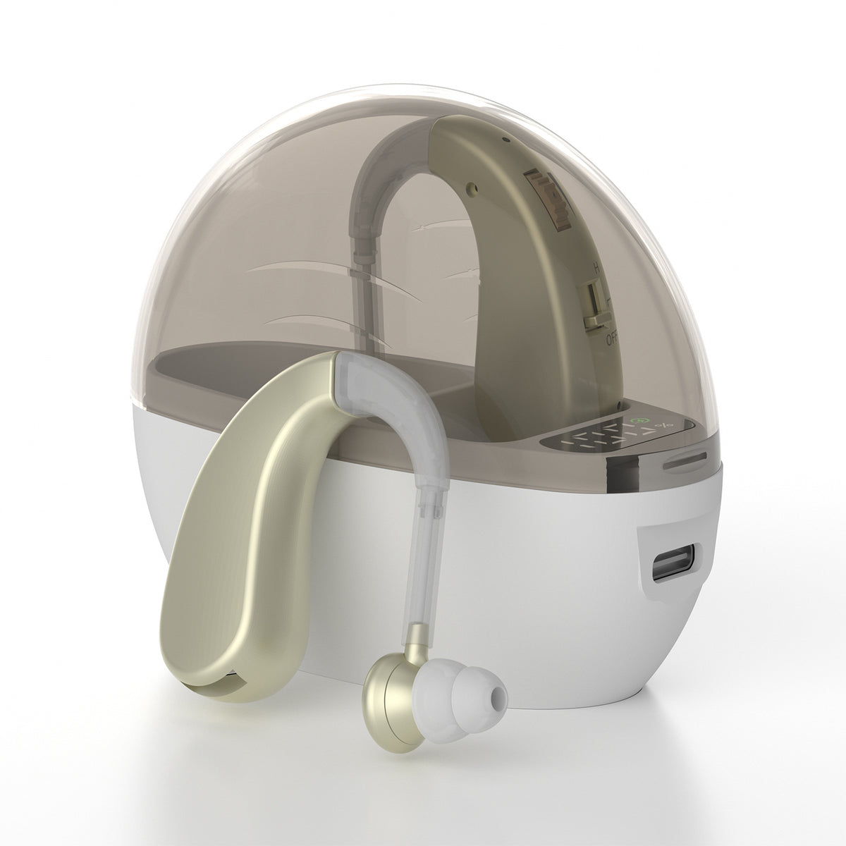 Earbuds with amplifier and noise-canceling function
