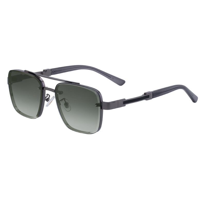 Cadre carré rétro Lunettes de soleil de protection solaire pour hommes haut de gamme