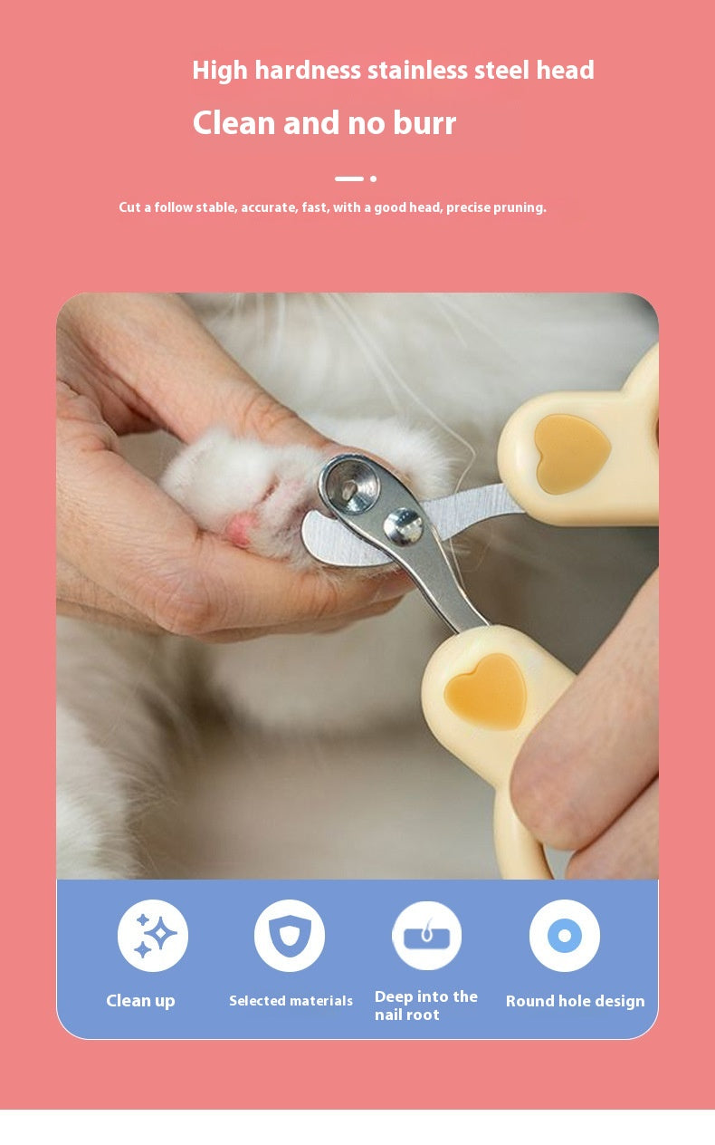 Limite du trou rond de l'animal Ligne de sang anti cisaillement Ciseaux de ongles de chat