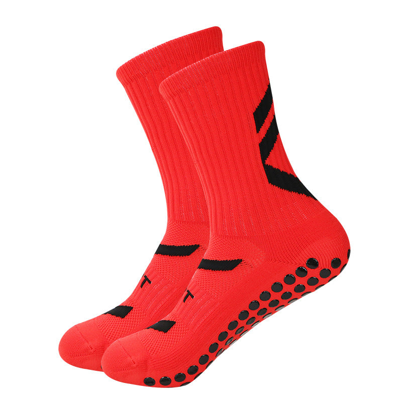 Chaussettes de sport antidérapantes épaissies de football moyen