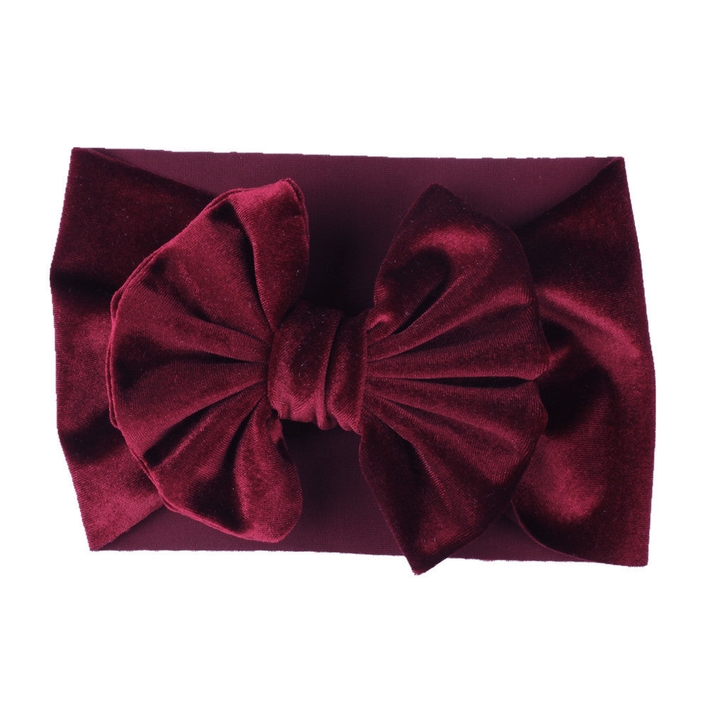 Bandeau de velours festif multicolore pour enfants avec accessoires cheveux stretchy