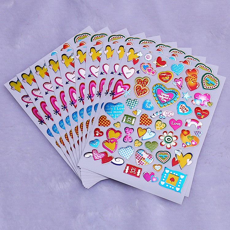 Stickers Récompenses Coeur Gilding Imperméable Laser