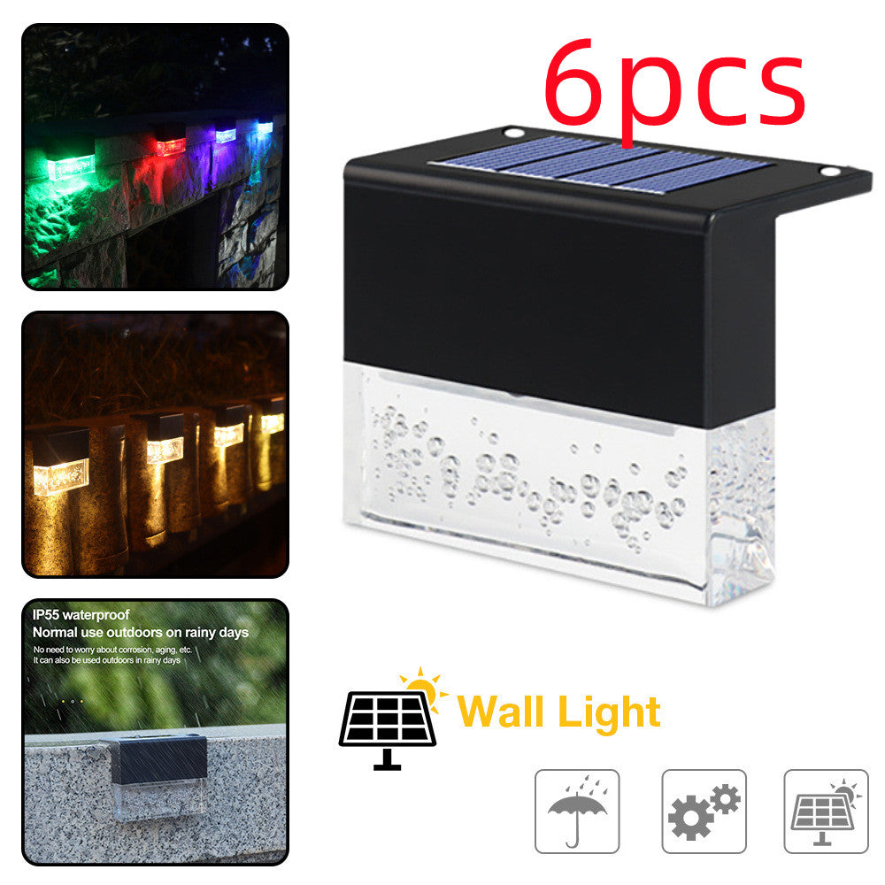 Waterproof RGB LED Solar Step Fence Light