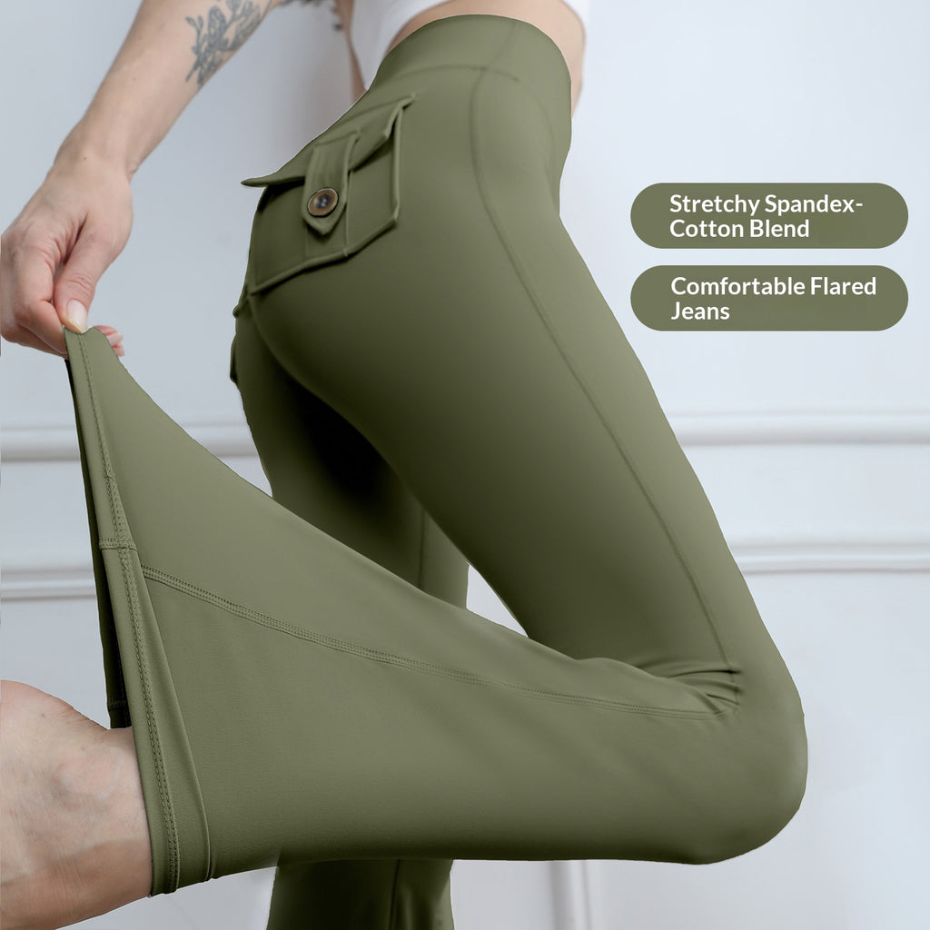 Pantalon de yoga à haute capacité de poche de pêche pour les femmes pour l'automne Et l'hiver
