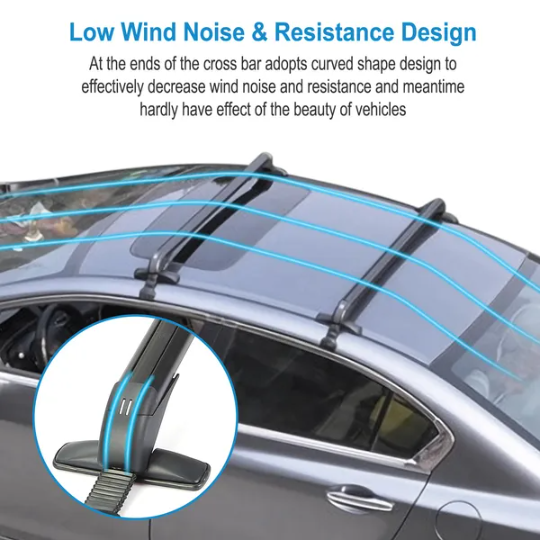 2PCS Universal 110cm 43-pouces Car Rack Cross Bar W Antivol Verrouillage Fenêtre réglable