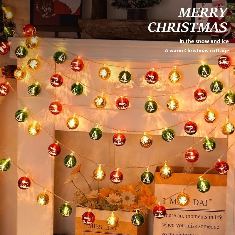 Balle électroplaçante couleurs lumières chaîne arbre de Noël pendentif XINGX