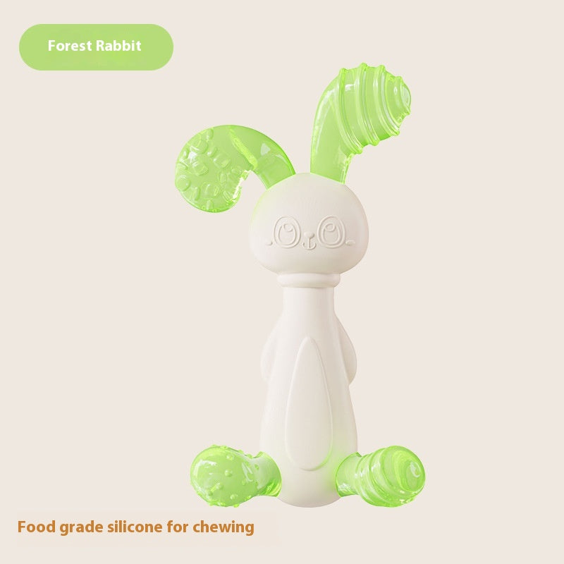 Silicone Lapin Teether Infant Molar Rod Dentition bébé Empêcher l'artéfact de la main
