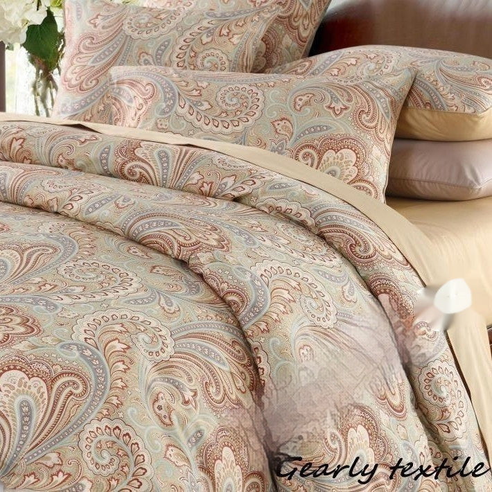 Four-Season Floral 60-Ply Cotton Gauze Maison Couverture de couettes en textile et étui d'oreiller Thre