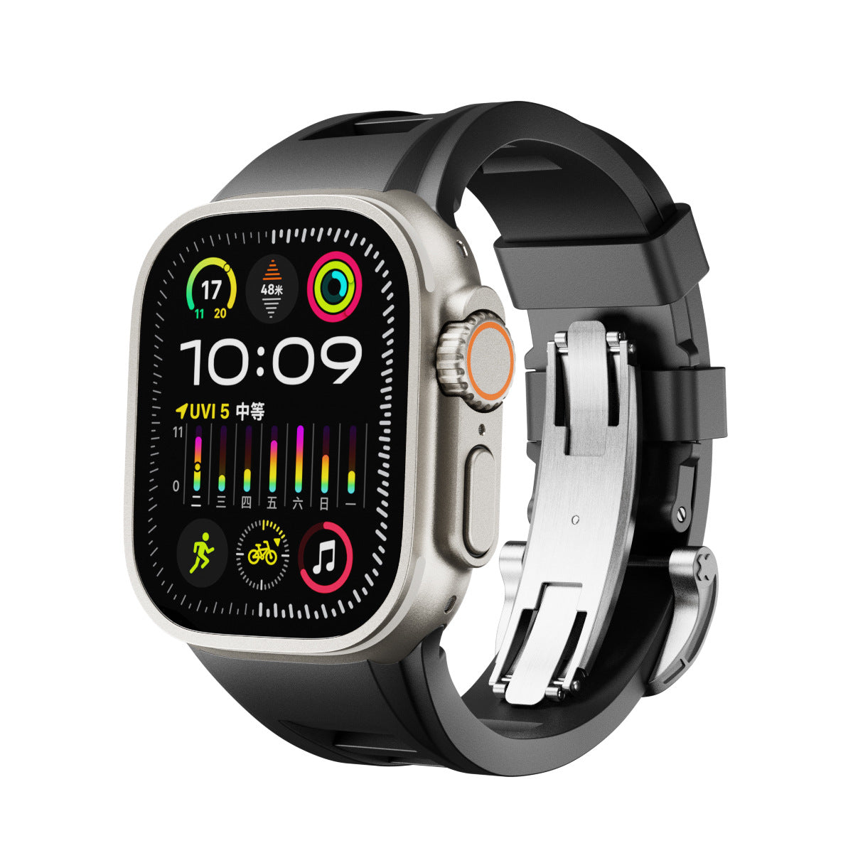 Montre Bracelet en silicone liquide S9 épingle boucle ultra pliante