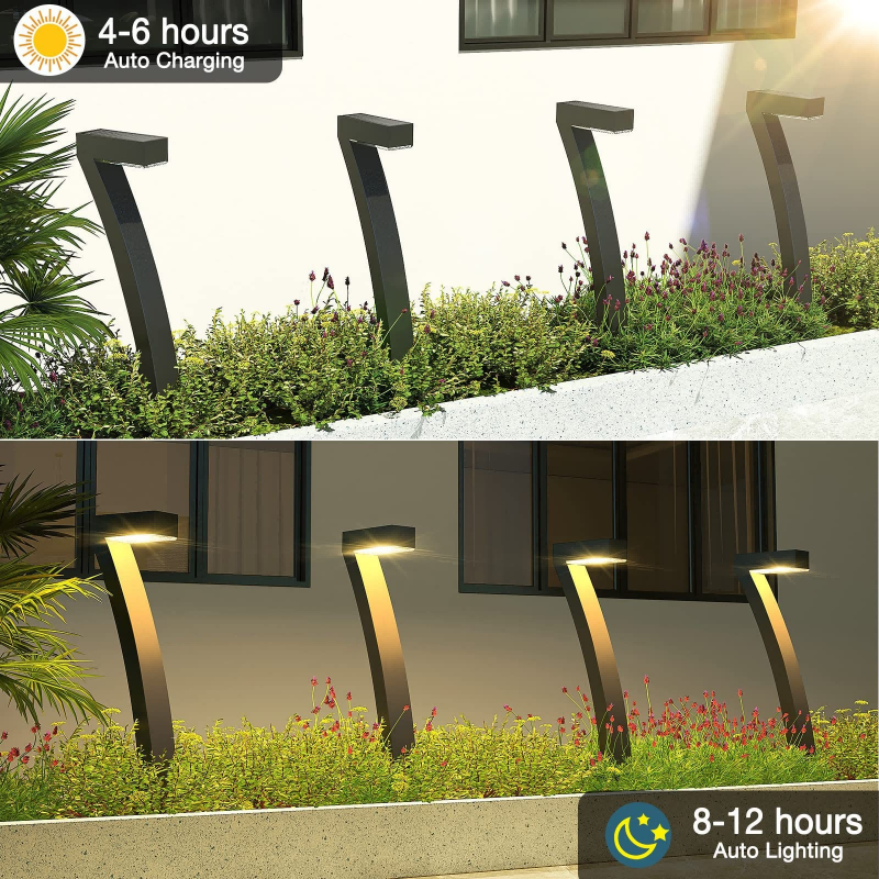 Solar Pathway Lights Outdoor Garden Walkway Landscape Decor Lampe LED Bright