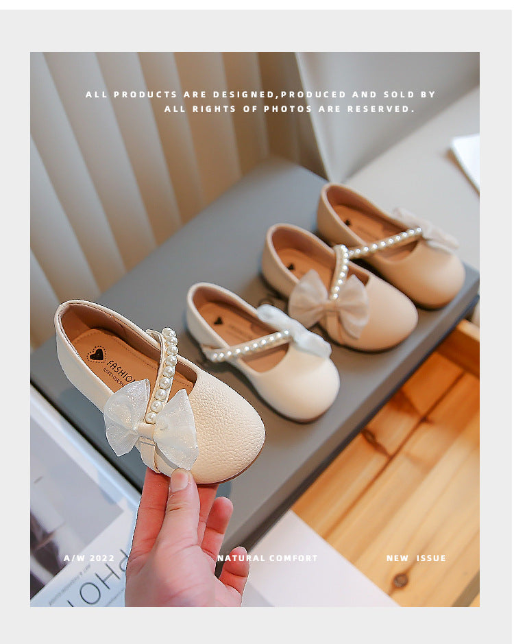 White Pearl Petite fille Bébé Princesse Chaussures