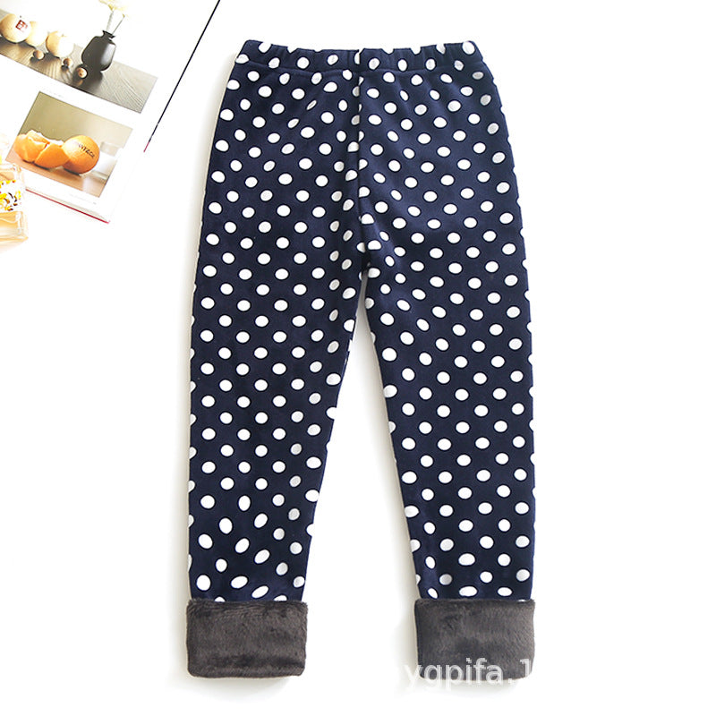 Enfants Pantalon chaud taille mince imprimé Pantalons pour enfants plus âgés