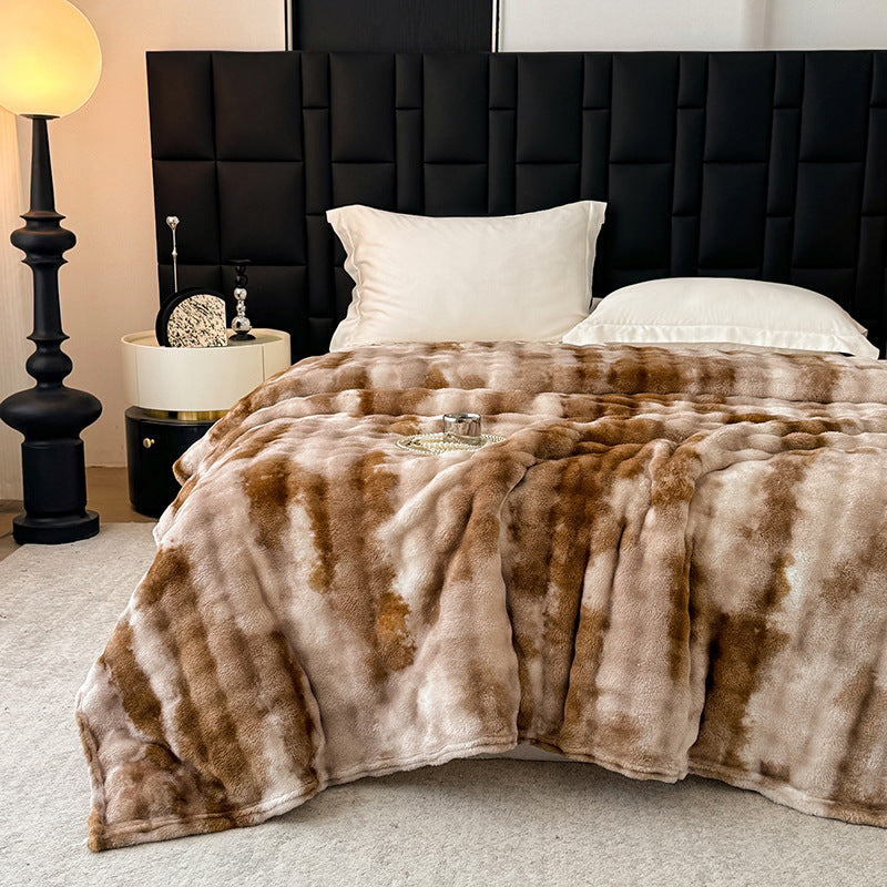 Revêtement en peluche en forme de lapin-fur-like en peluche avec imprimé design parfait pour les serviettes et comme un