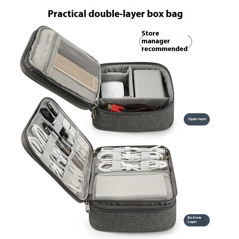 Sac de stockage de câble de données Mobile Power Box Travel Portable Accessoires numériques Organisant Fol