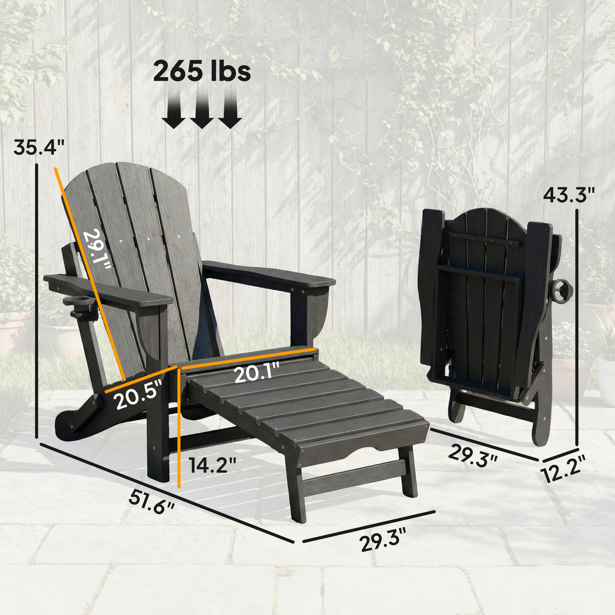 Adirondack Folding Chair Set of 2