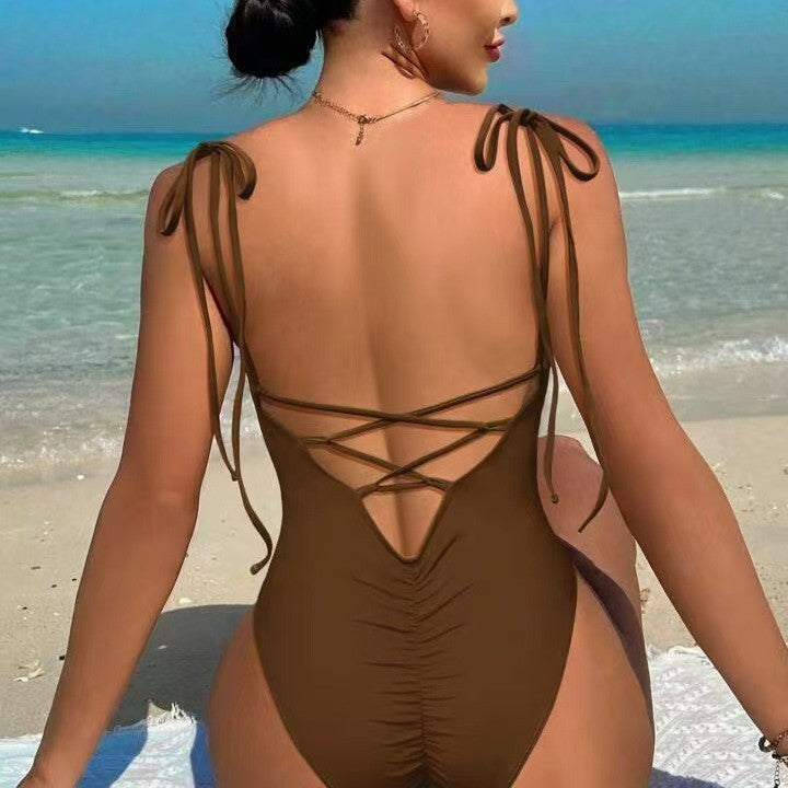 Tight Backless Beach Maillot de bain unique pour femmes