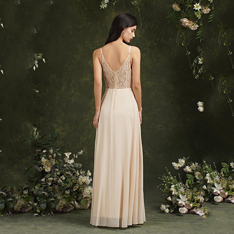 Printemps Banquet Stage Party European and American Deep V Robe