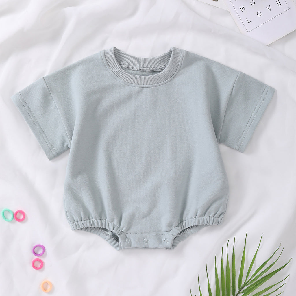 Romper en coton biologique à manches courtes