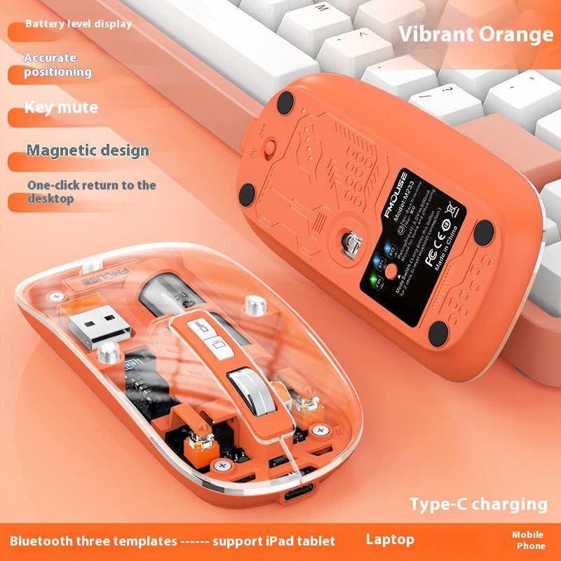 Ordinateurs de bureau sans fil transparents et ordinateur portable