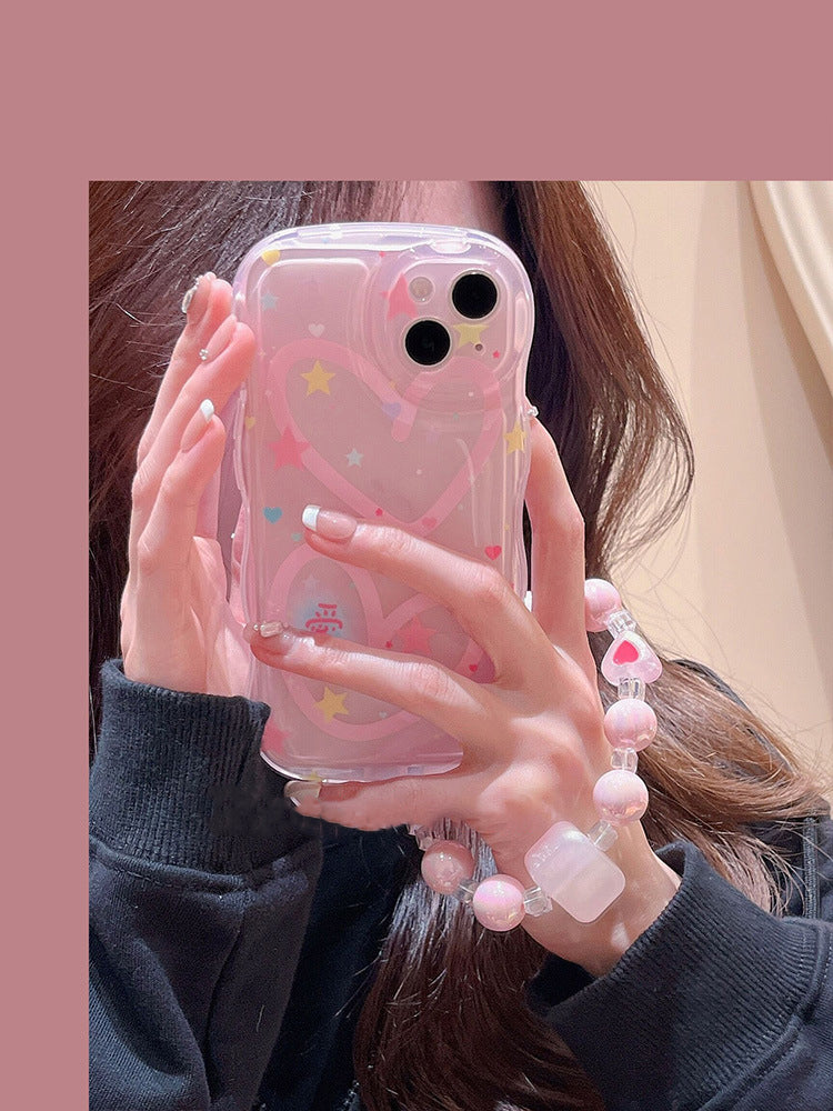 L'amour Coussin d'air cas téléphone avec chaîne