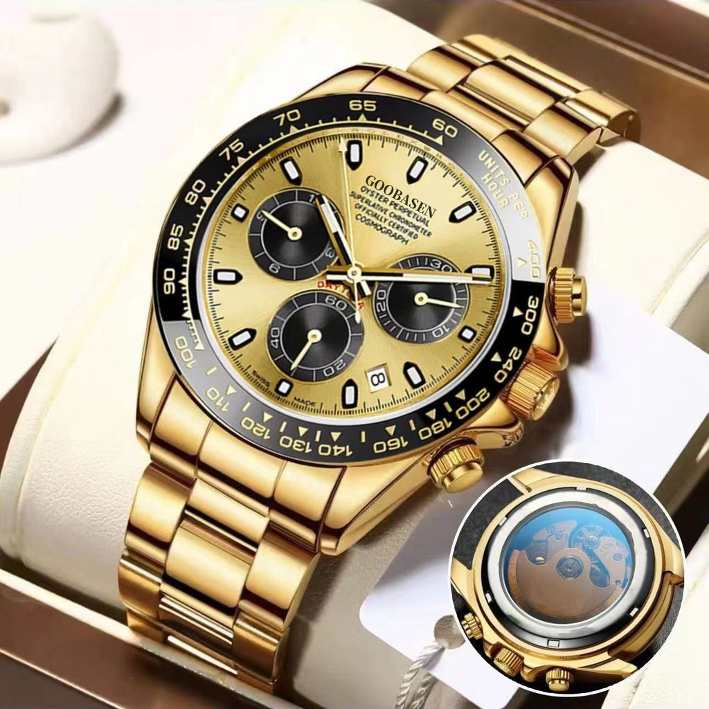 Montre homme mécanique avec montre Quartz Calenda
