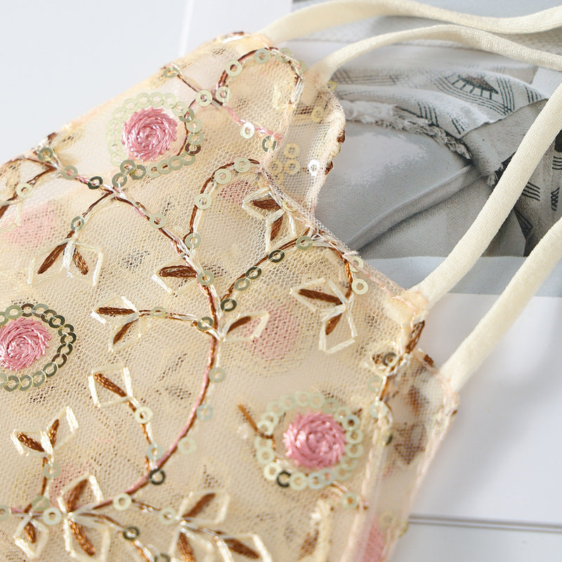 Masque de protection 3D pour femmes en dentelle rose